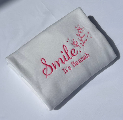 Smile, It's Sunnah Sweatshirt - Pink